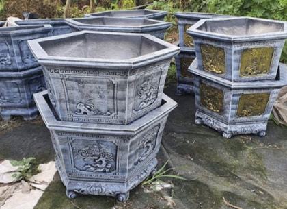 Chậu Xi Măng Lục Giác Giả Đá: Vẻ Đẹp Bền Bỉ Cho Mọi Không Gian