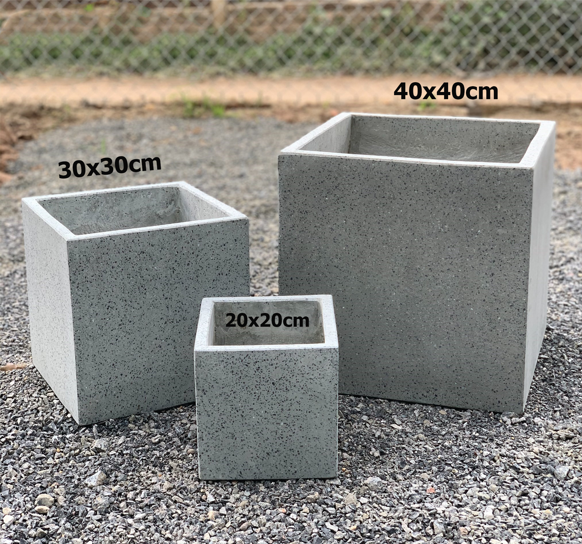 Chậu xi măng đá mài